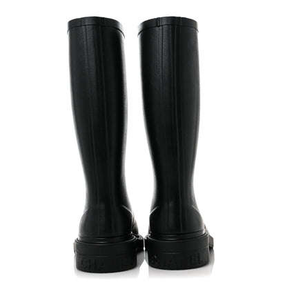 Chanel Caoutchouk CC High Boots 37 Black 5 of 7