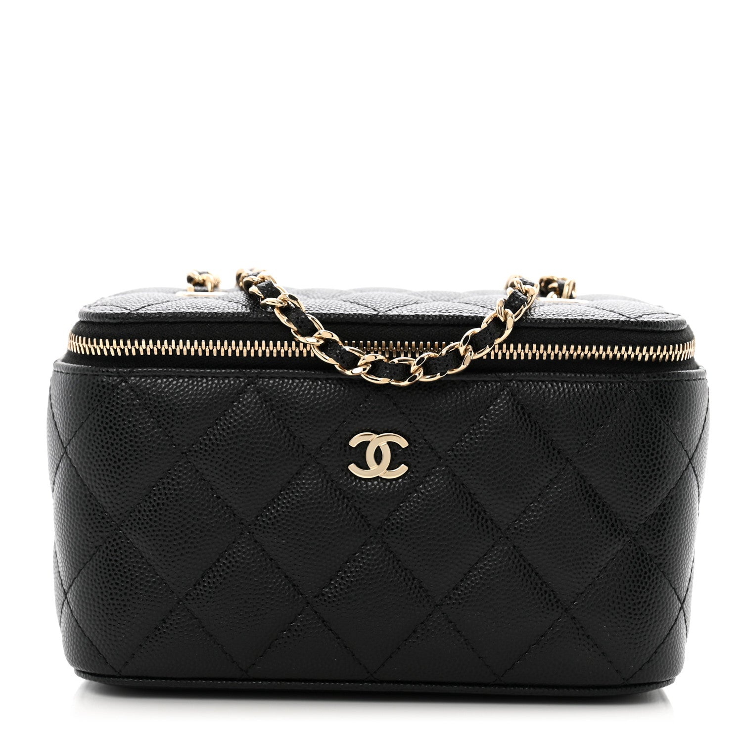 Chanel Caviar Quilted Small Vanity Case With Chain Black 1 of 11