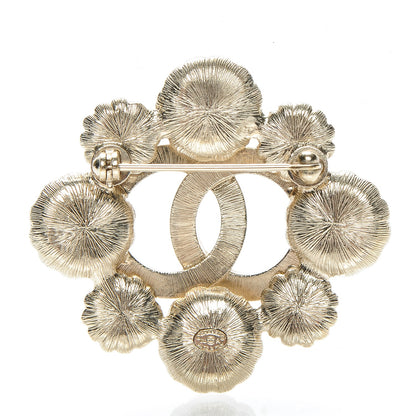 Chanel CC Paris Rome Brooch Black Gold 3 of 4