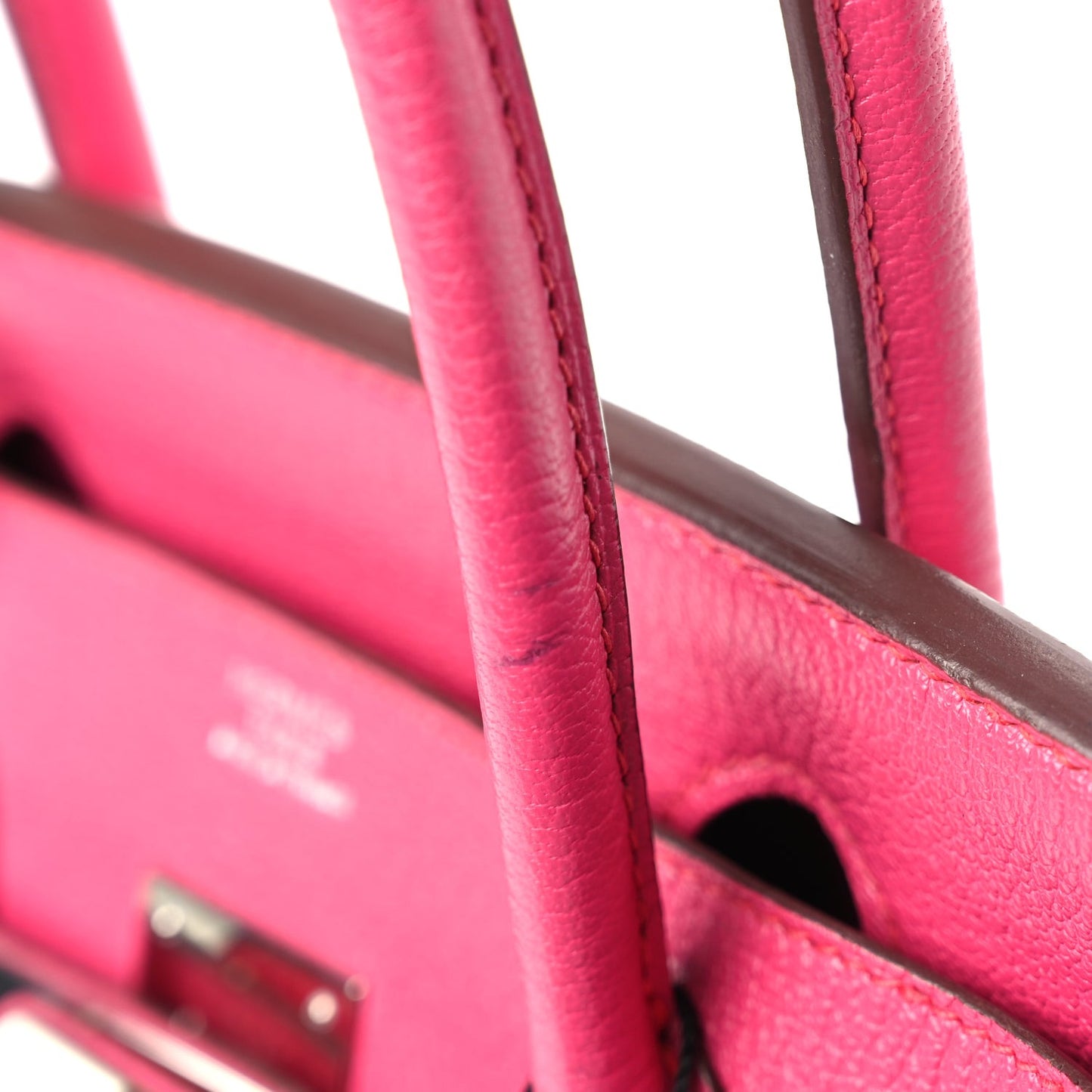 Chevre Mysore Birkin 30 Rose Shocking