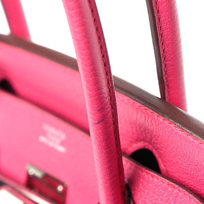 Hermes Chevre Mysore Birkin 30 Rose Shocking 10 of 10