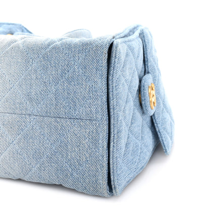 Chanel Washed Denim Quilted Medium Chanel 25 Handbag Blue 9 of 9