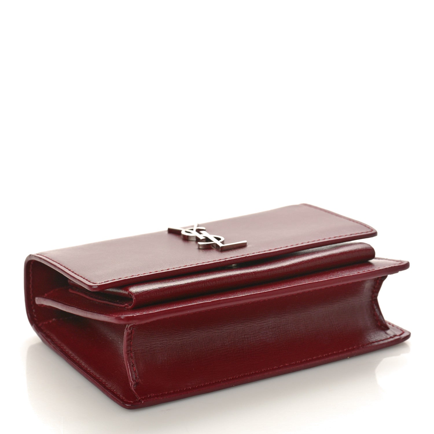 Saint Laurent Calfskin Monogram Sunset Chain Wallet Palissandre 4 of 11