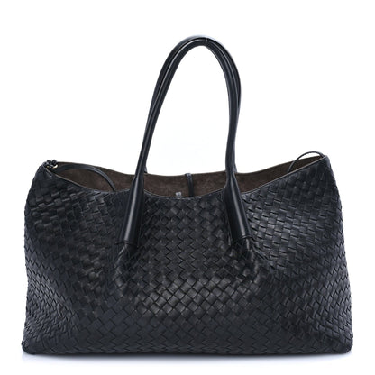 Bottega Veneta Calfskin Intrecciato Pinacoteca Reversible Tote Black Fondant 1 of 4