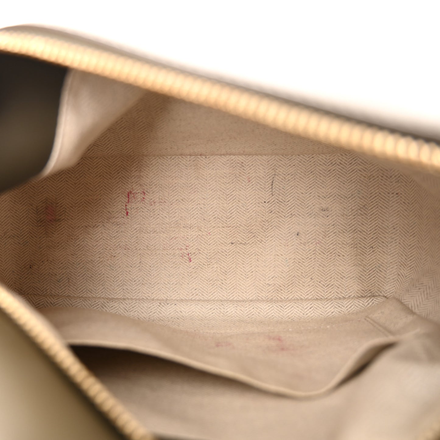 Calfskin Small Puzzle Edge Bag Dark Khaki Green