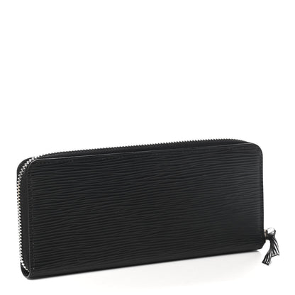 Louis Vuitton Epi Clemence Wallet Black 3 of 8