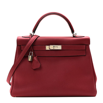 Hermes Togo Kelly Retourne 28 Rouge Grenat 1 of 10