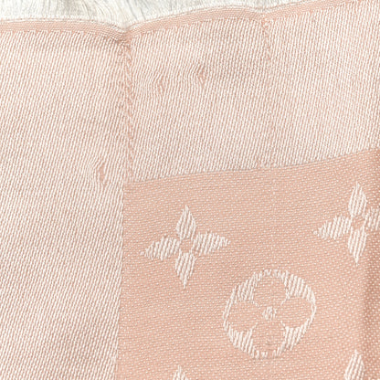 Louis Vuitton Silk Wool Monogram Shawl Rose 4 of 6