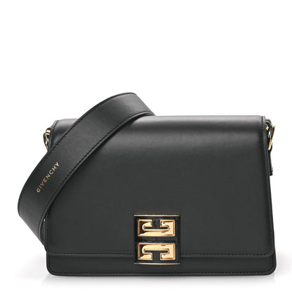 Givenchy Calfskin Crocodile Embossed 4G Medium Crossbody Bag Black 1 of 10