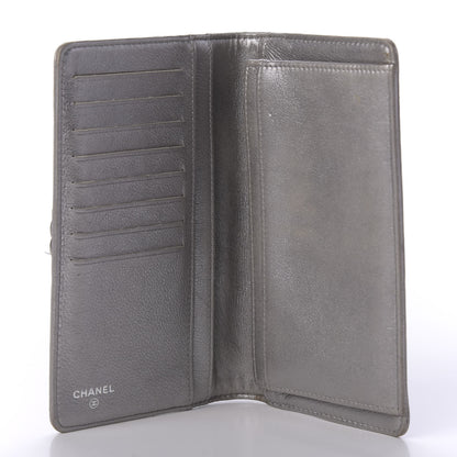 Chanel Metallic Calfskin Quilted Boy Yen Wallet Silver 5 of 11