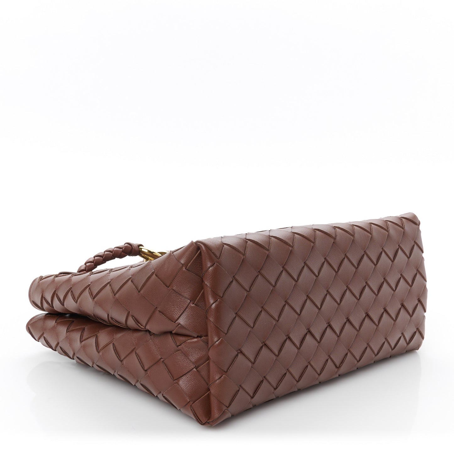 Nappa Intrecciato Small Andiamo Shoulder Bag Sapele