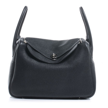 Hermes Taurillon Clemence Lindy 34 Black 1 of 9