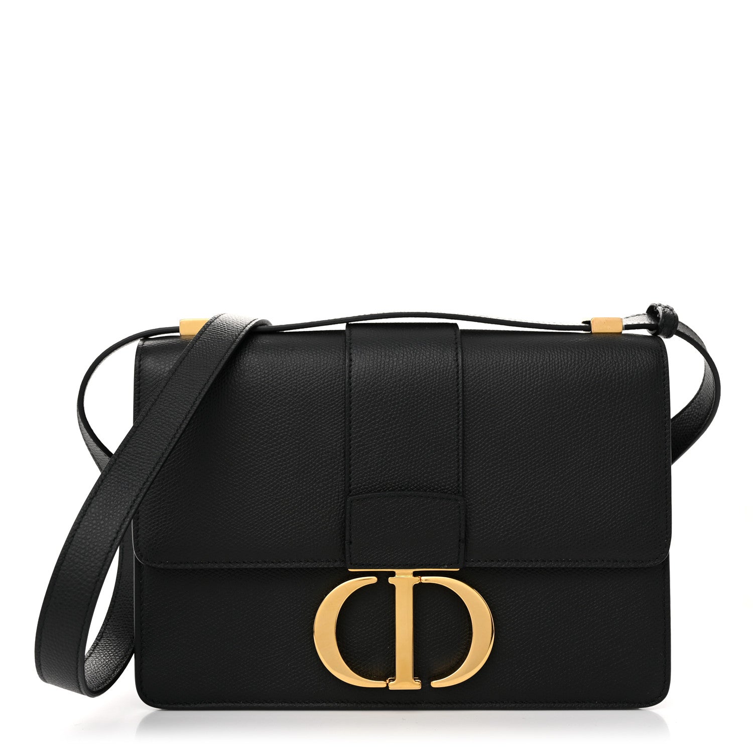 Christian Dior Grained Calfskin 30 Montaigne Flap Bag Black 1 of 10