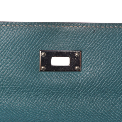 Hermes Epsom Kelly Longue Wallet Blue Jean 16 of 26