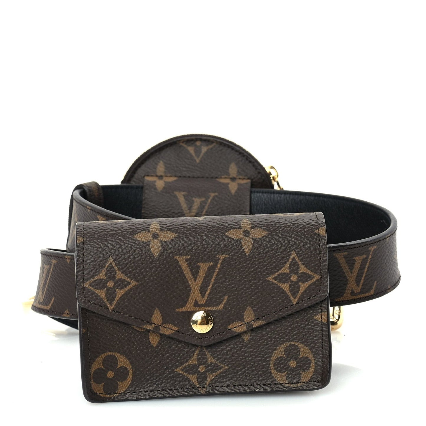 Monogram 30mm Daily Multi Pocket Belt 80 32 Brown