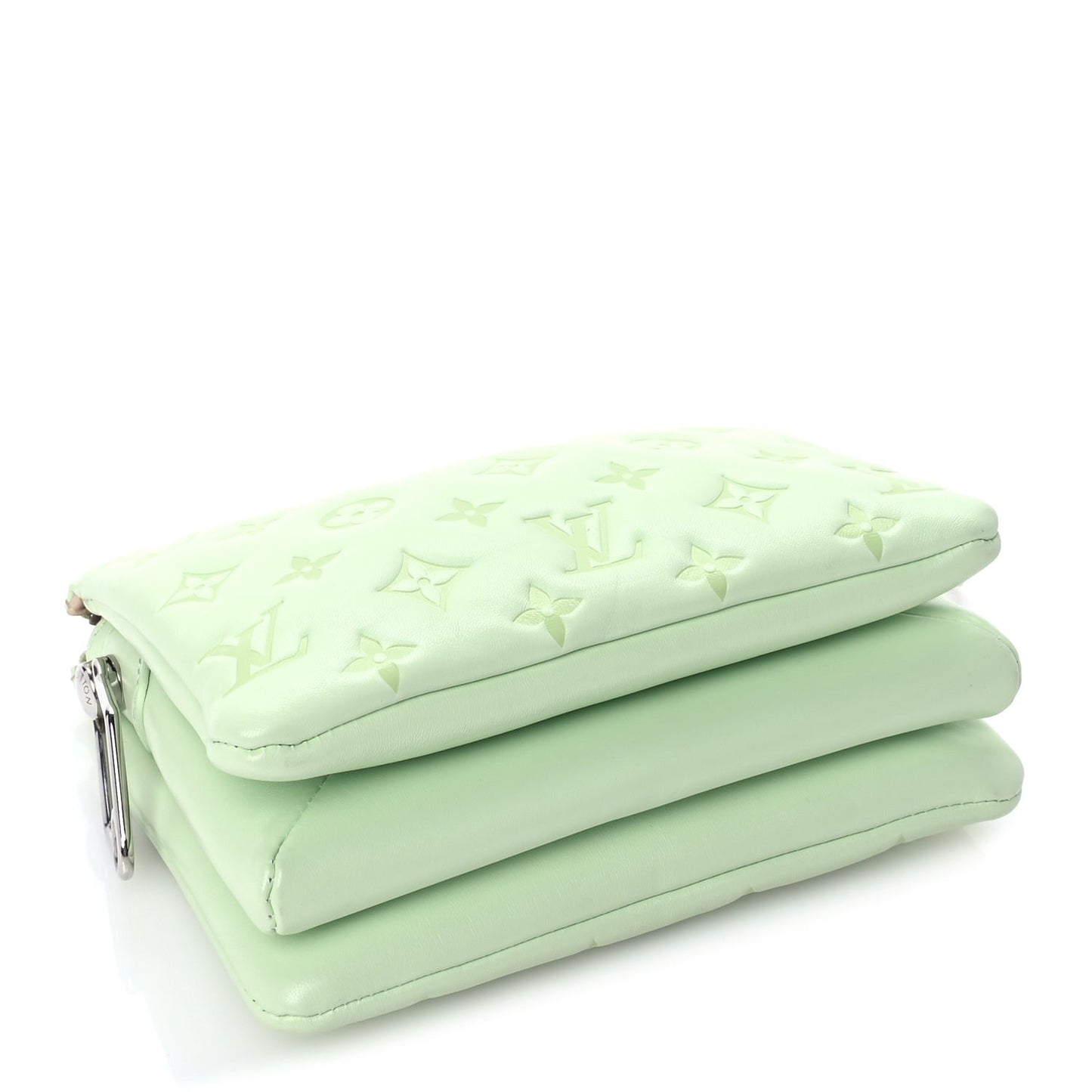 Lambskin Embossed Monogram Coussin BB Green