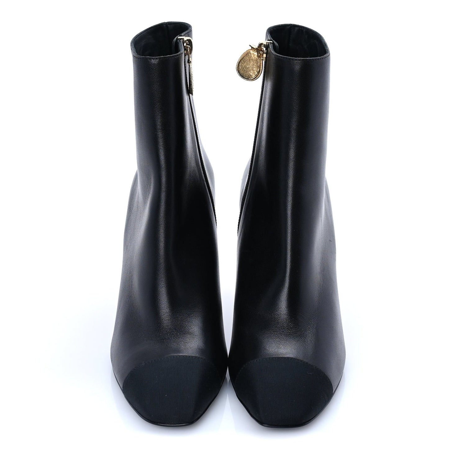 Calfskin Cap Toe Ankle Boots 37