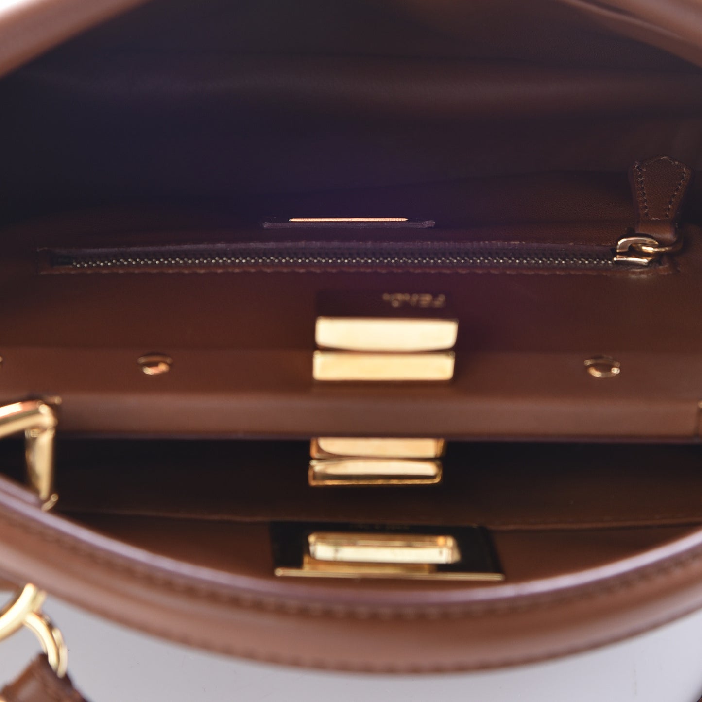 Nappa Mini Peekaboo Iconic Satchel Corteccia