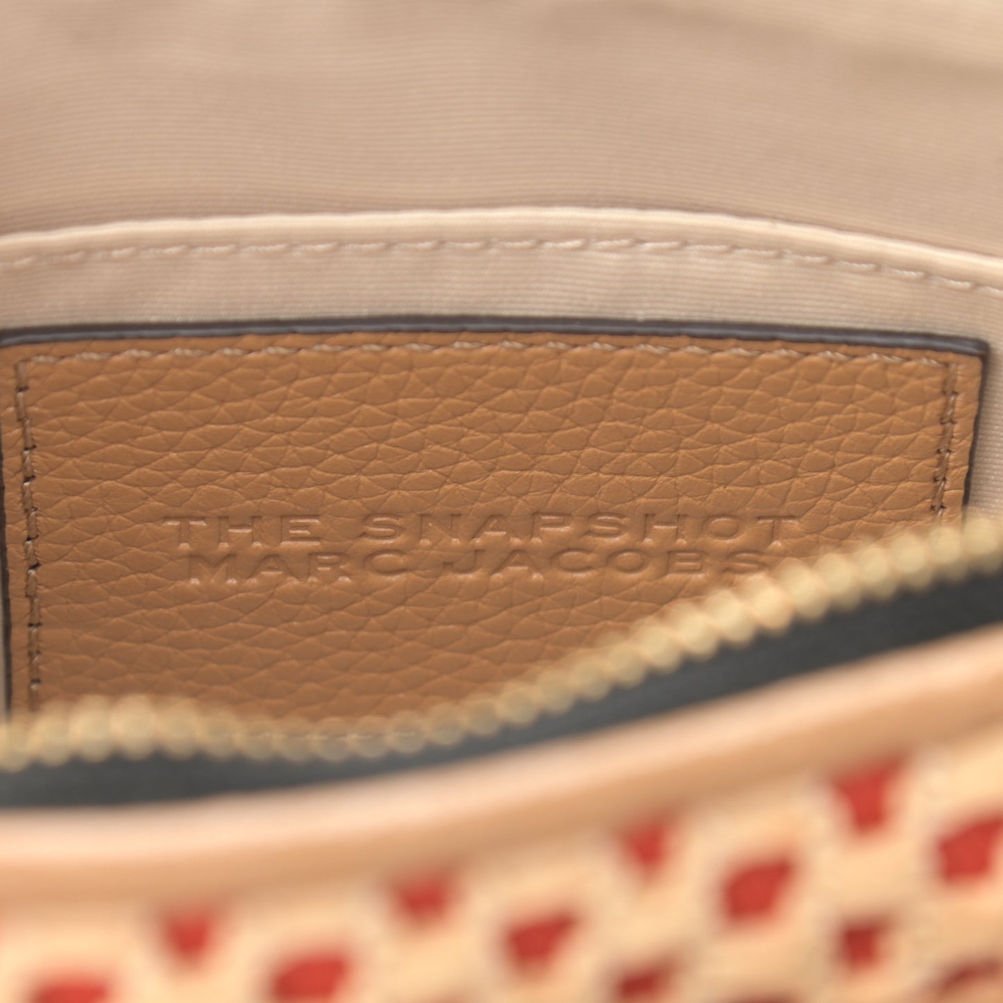 Woven Straw Snapshot Camera Bag Tan