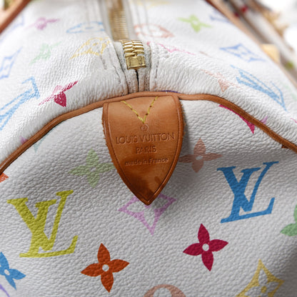 Louis Vuitton Monogram Multicolor Keepall 45 White 6 of 23