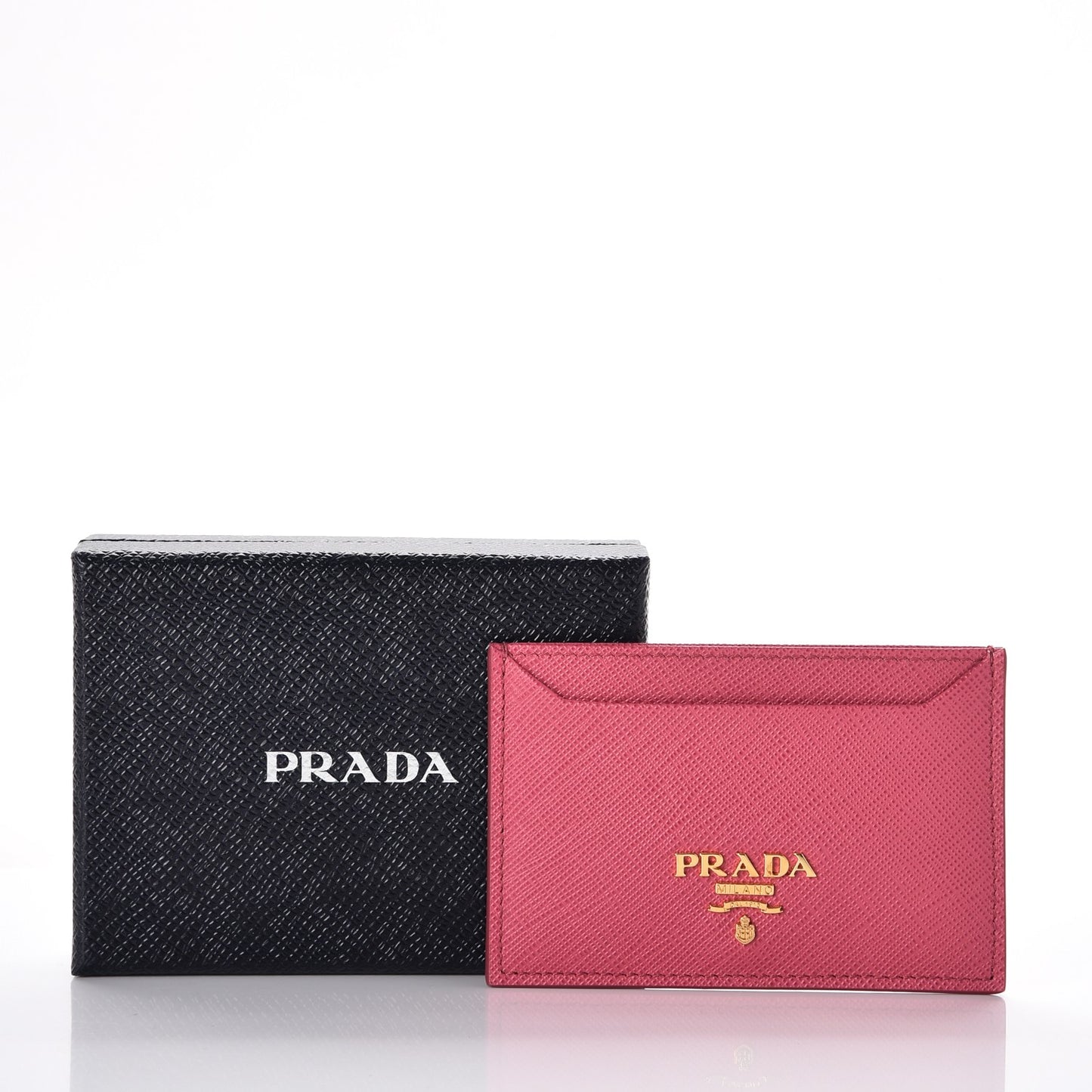 Saffiano Metal Card Case Peonia