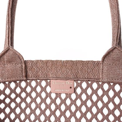 Christian Dior Mesh Embroidered Large Book Tote Clay 5 of 7