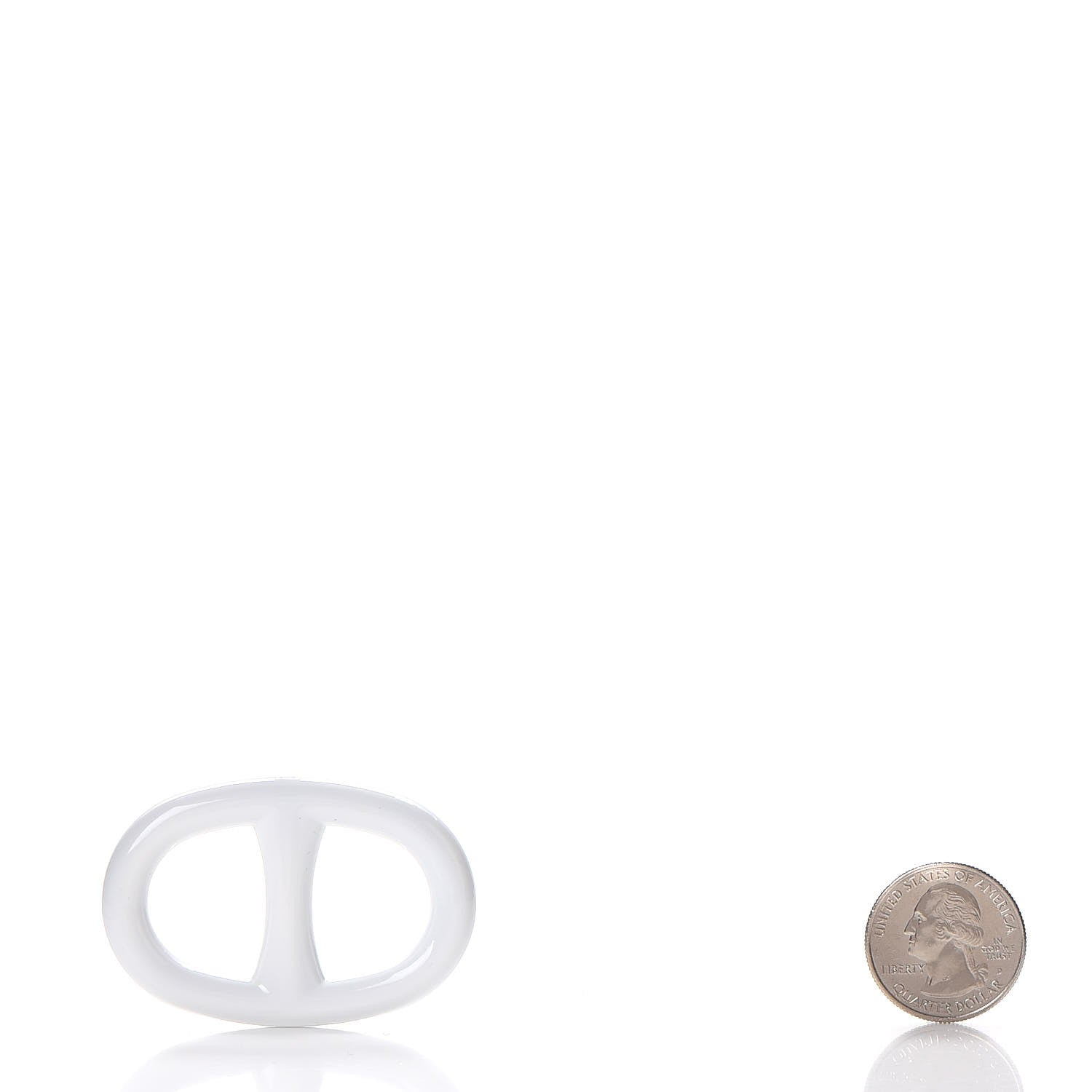 Hermes Lacquer Chaine D Ancre Scarf Ring White 2 of 4