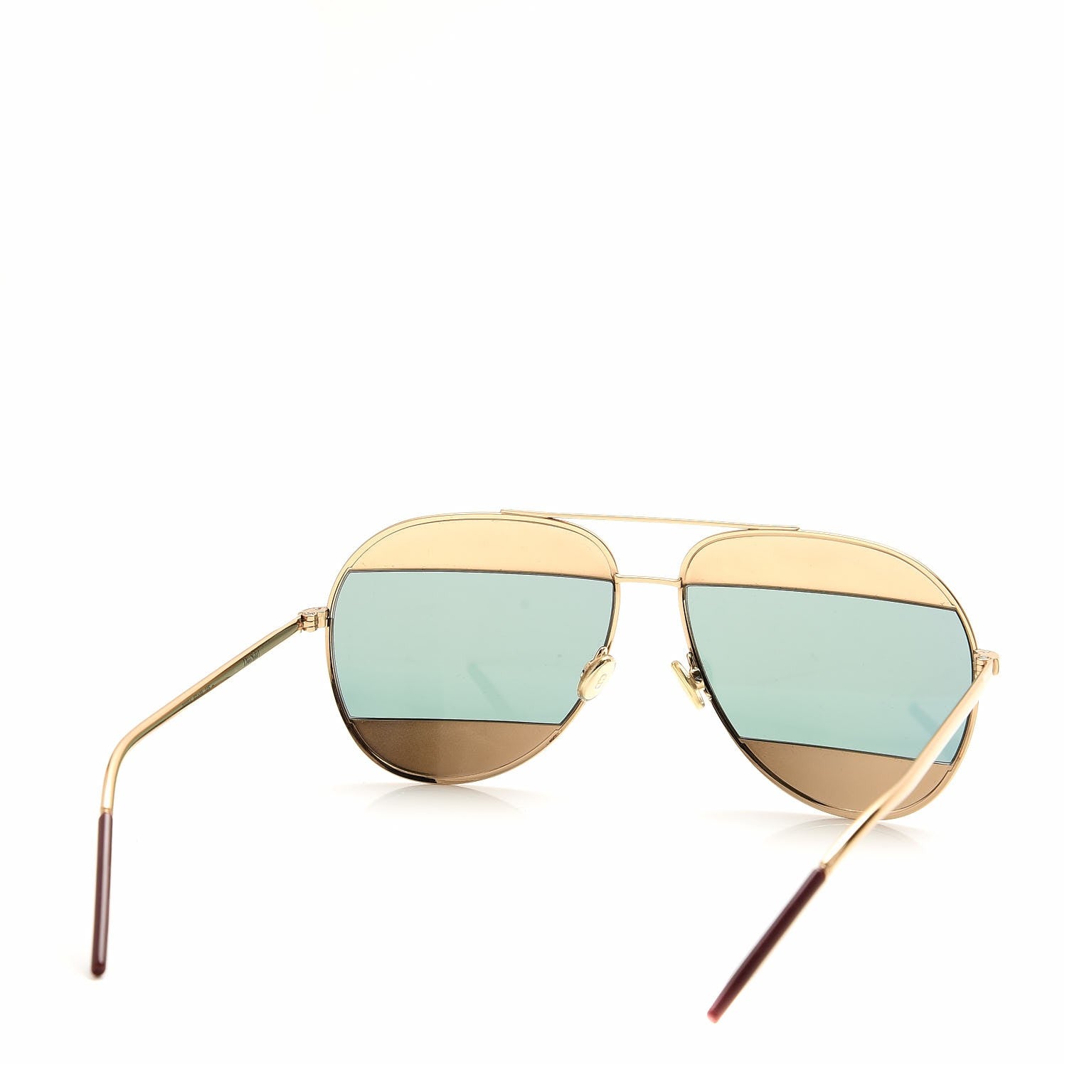 Christian Dior Split 1 Aviator Sunglasses Gold 4 of 9