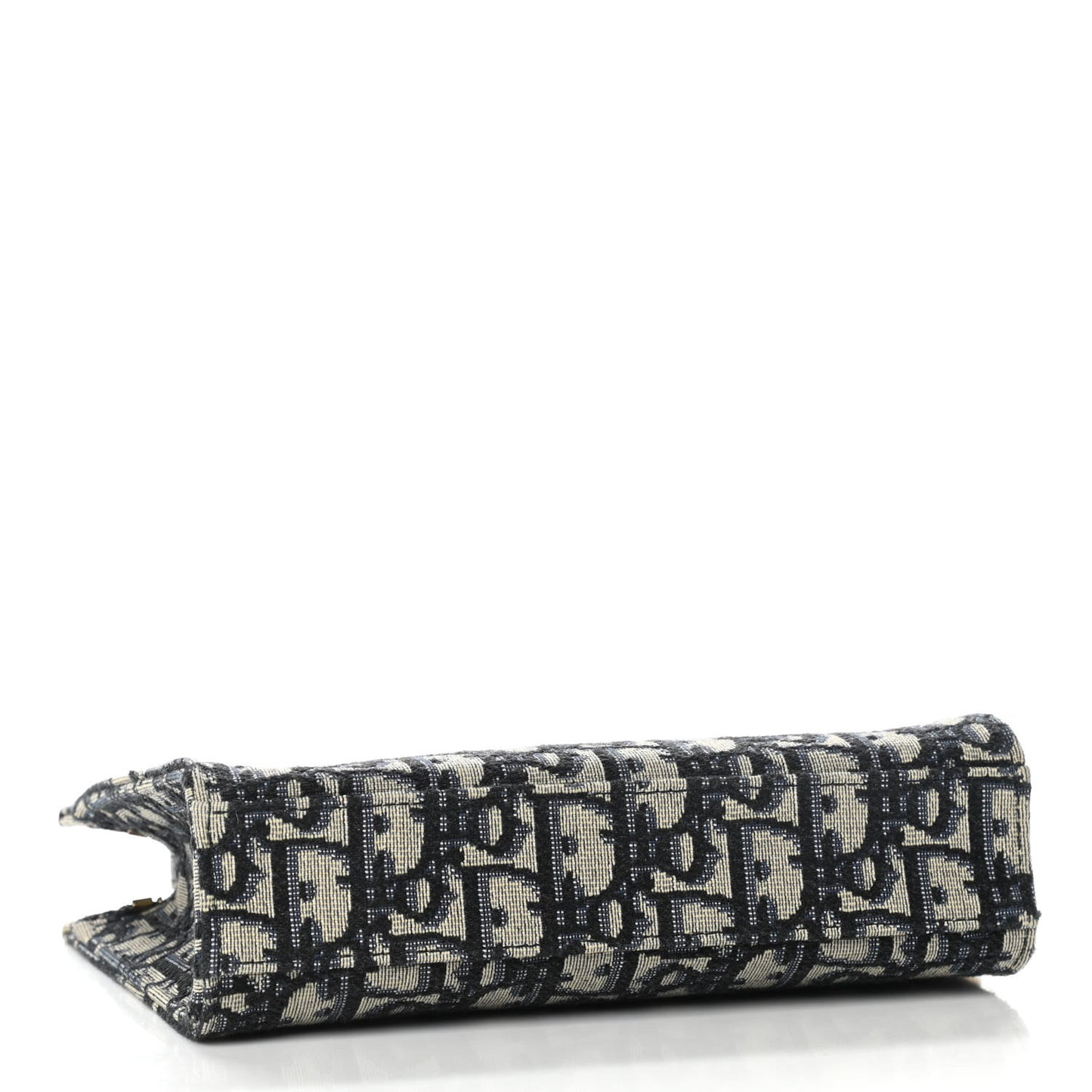 Oblique Zipped Pouch Clutch Blue