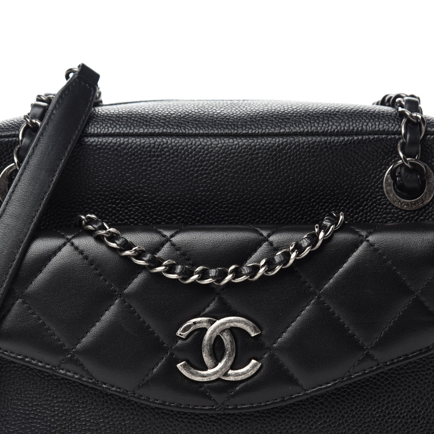 Chanel Caviar Lambskin Quilted Coco Break Camera Case Black 11 of 11