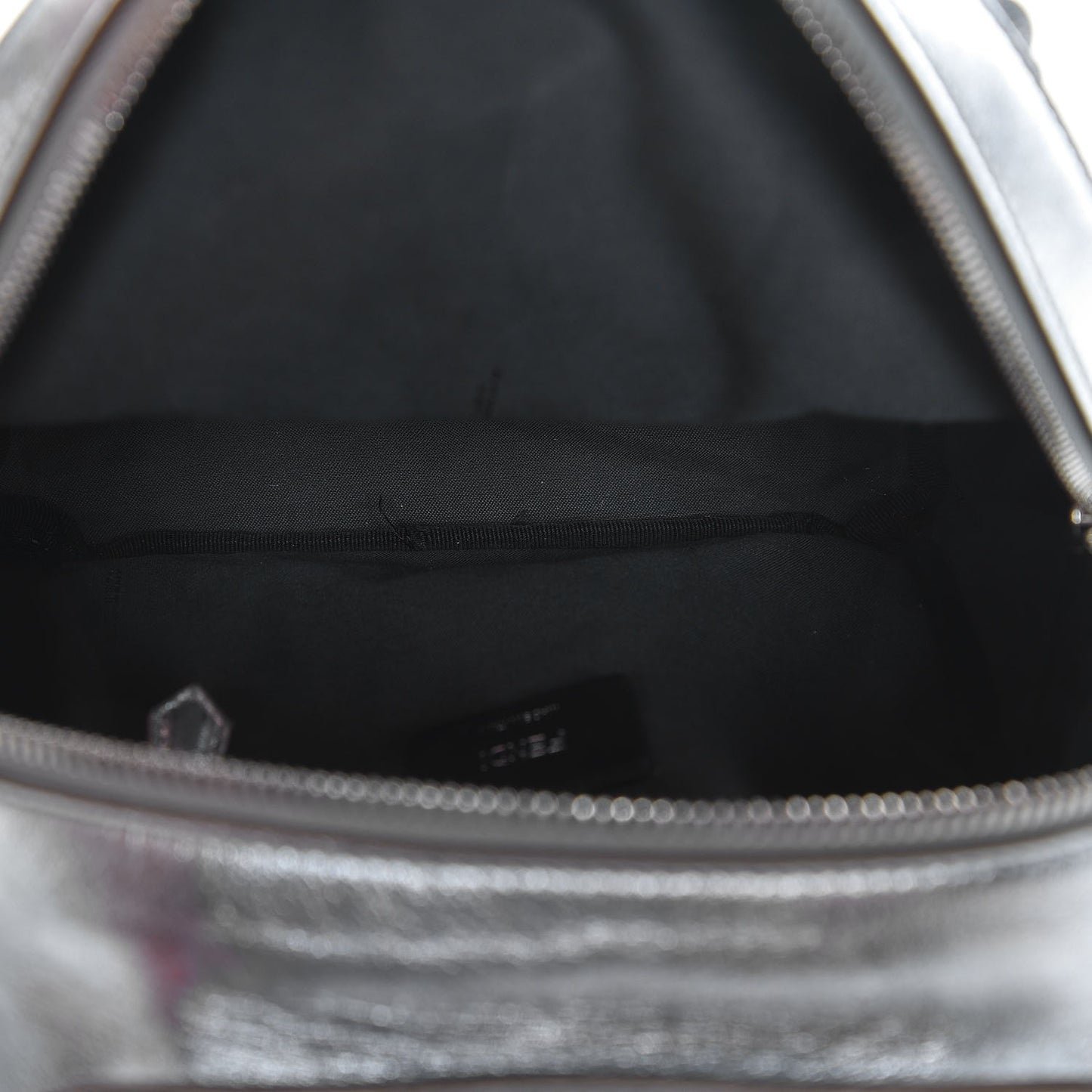 Vitello Catalan Mirror Flowerland Mini Backpack Argento