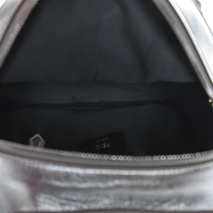 Fendi Vitello Catalan Mirror Flowerland Mini Backpack Argento 5 of 7