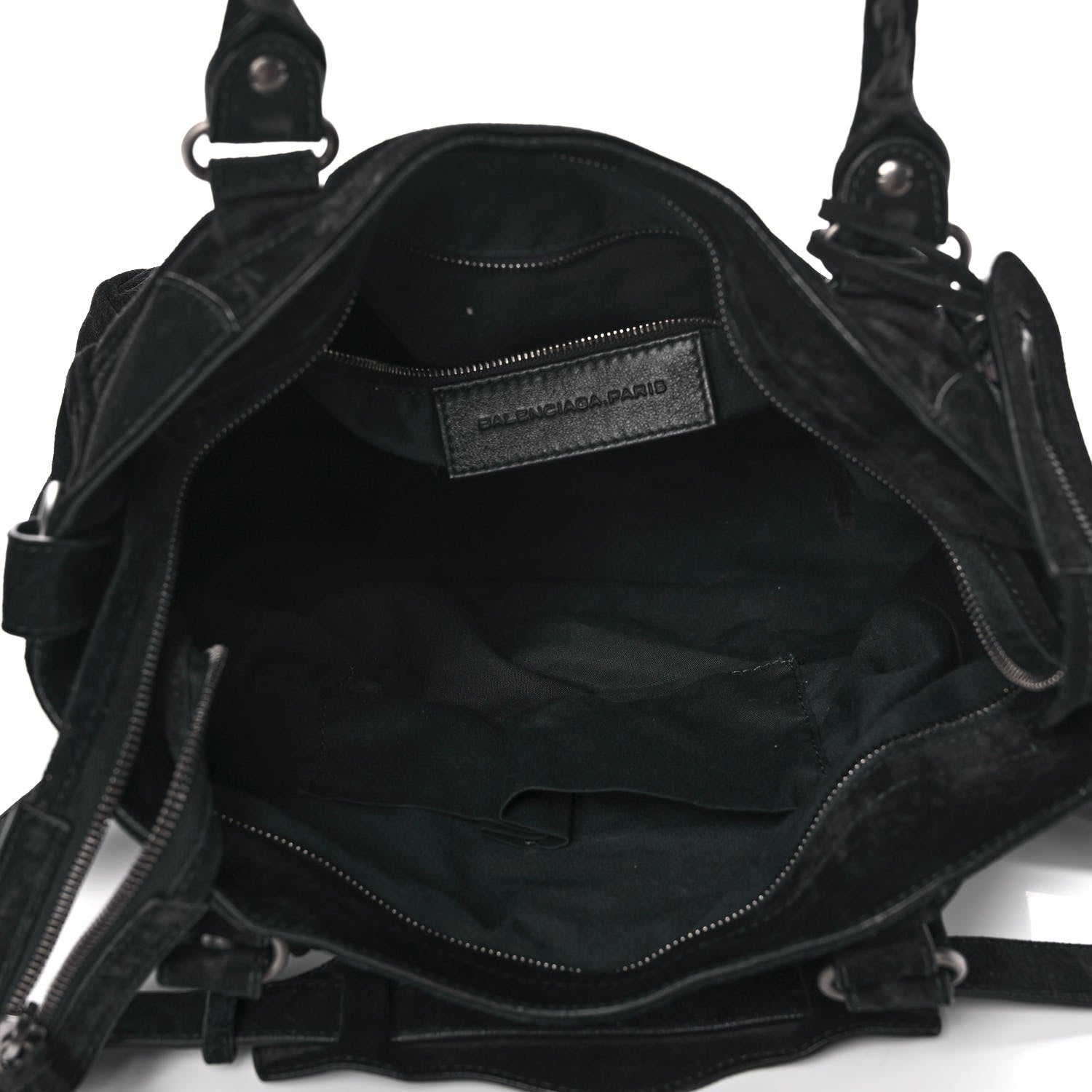 Balenciaga Baby Daim Suede Classic Silver Hardware Velo Black 5 of 9