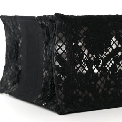 Christian Dior Embroidered 3D Macrame D-Lace Butterfly Medium Book Tote Black Multicolor 9 of 12