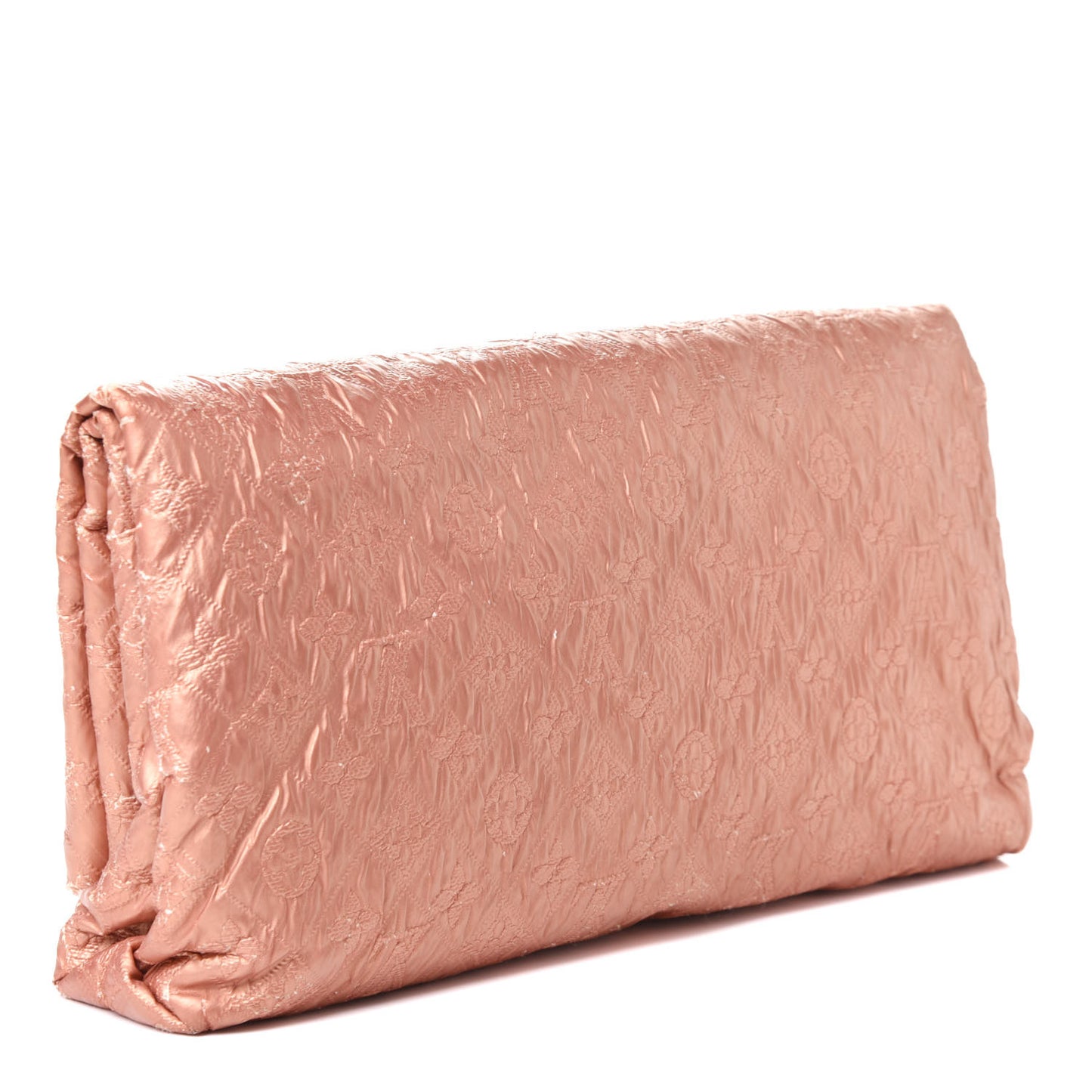 Jacquard Quilted Monogram Limelight Clutch GM Rose Gold