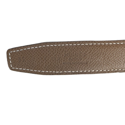 Hermes Swift Epsom 24mm Mini Constance H Belt 95 Black Etoupe 3 of 5