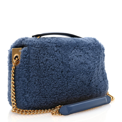 Fendi Shearling FF Midi Chain Baguette Mirto 2 of 10