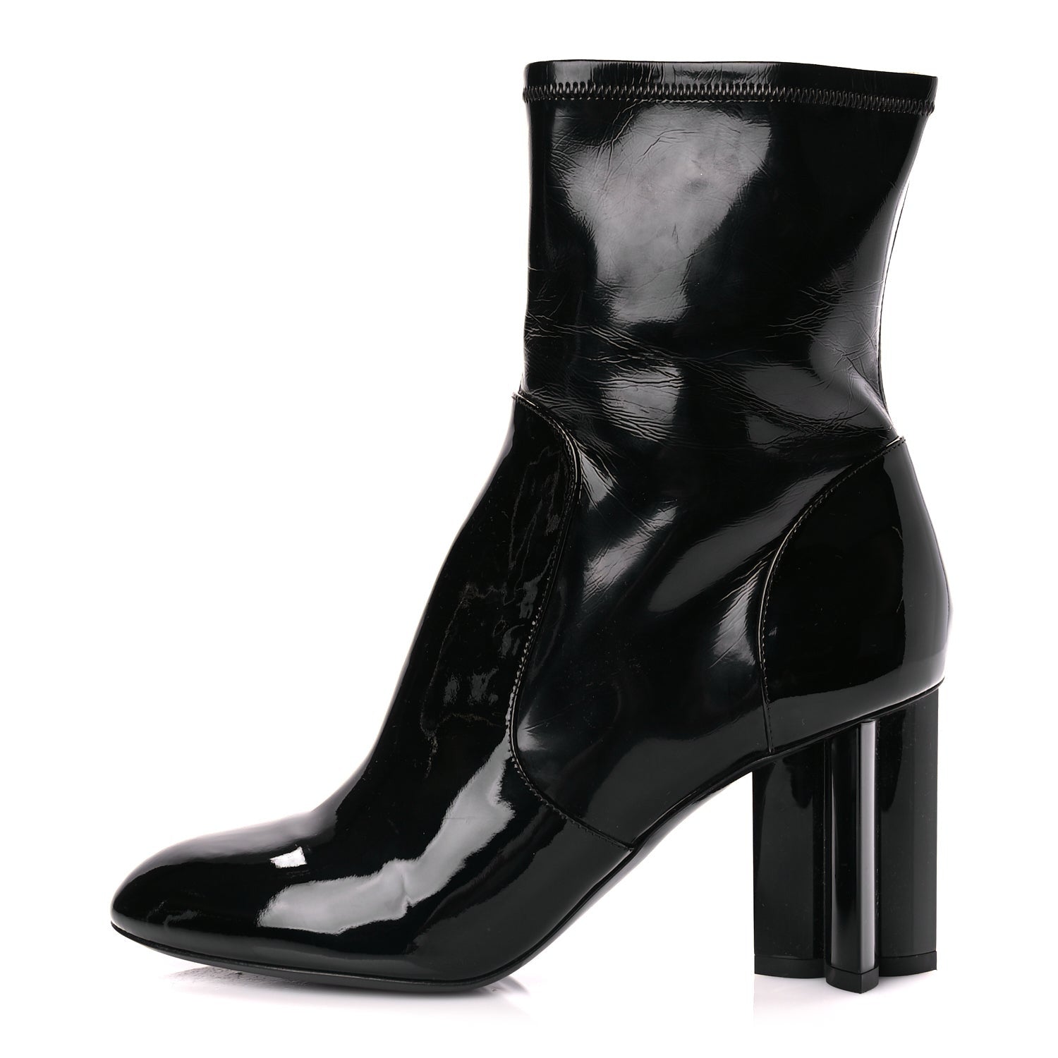Louis Vuitton Patent Uniformes Silhouette Ankle Boots 39 Black 1 of 8