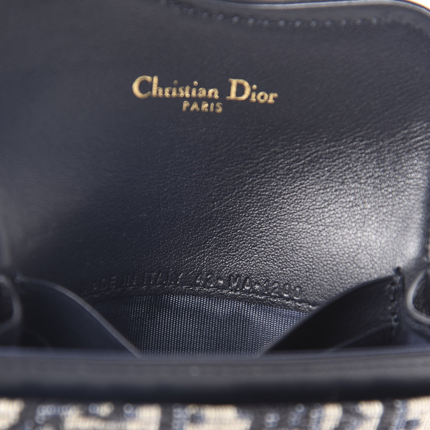 Christian Dior Oblique Saddle Card Holder Blue 7 of 8