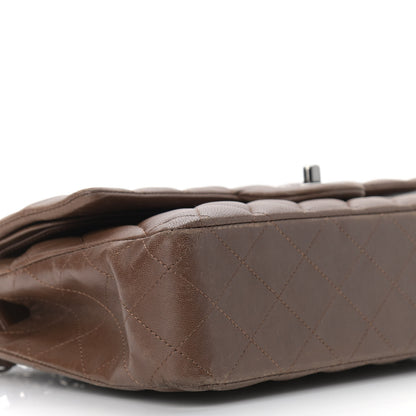 Chanel Lambskin Quilted Medium Double Flap Brown 8 of 18