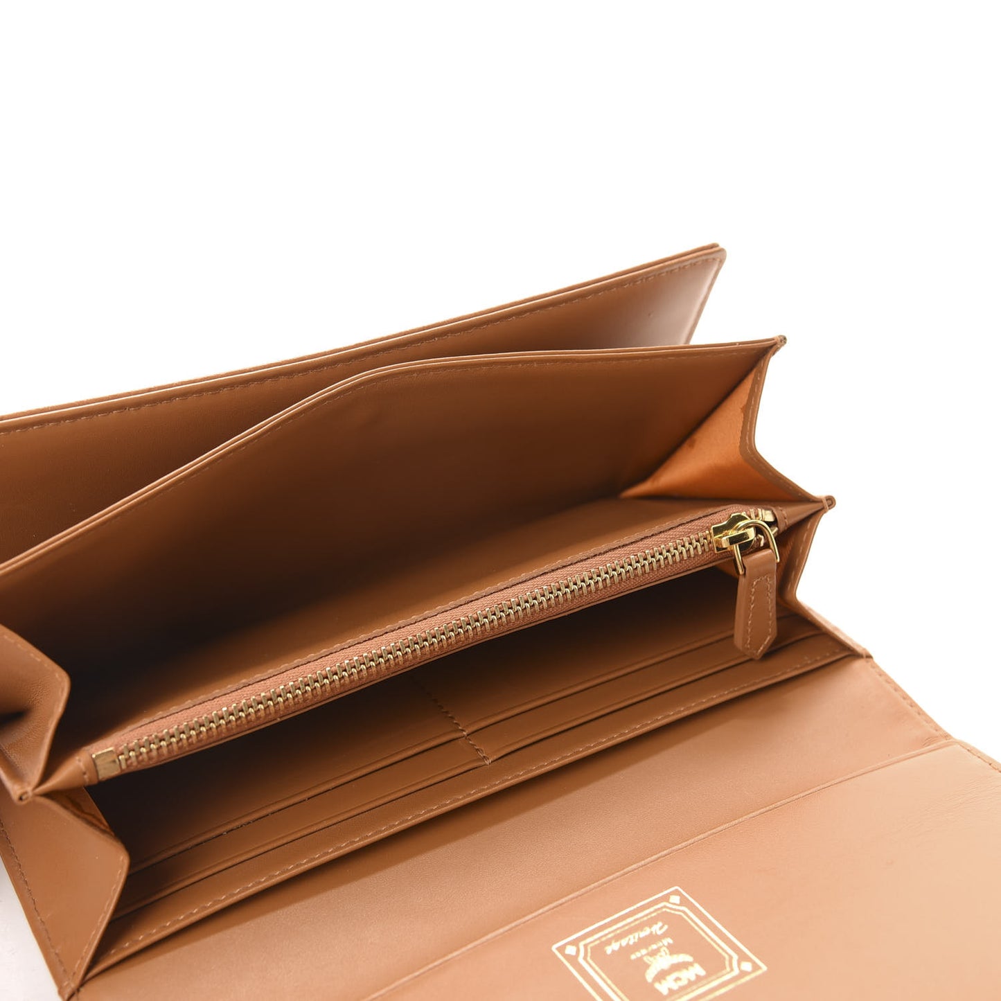 Visetos Heritage Large Trifold Flap Wallet Cognac