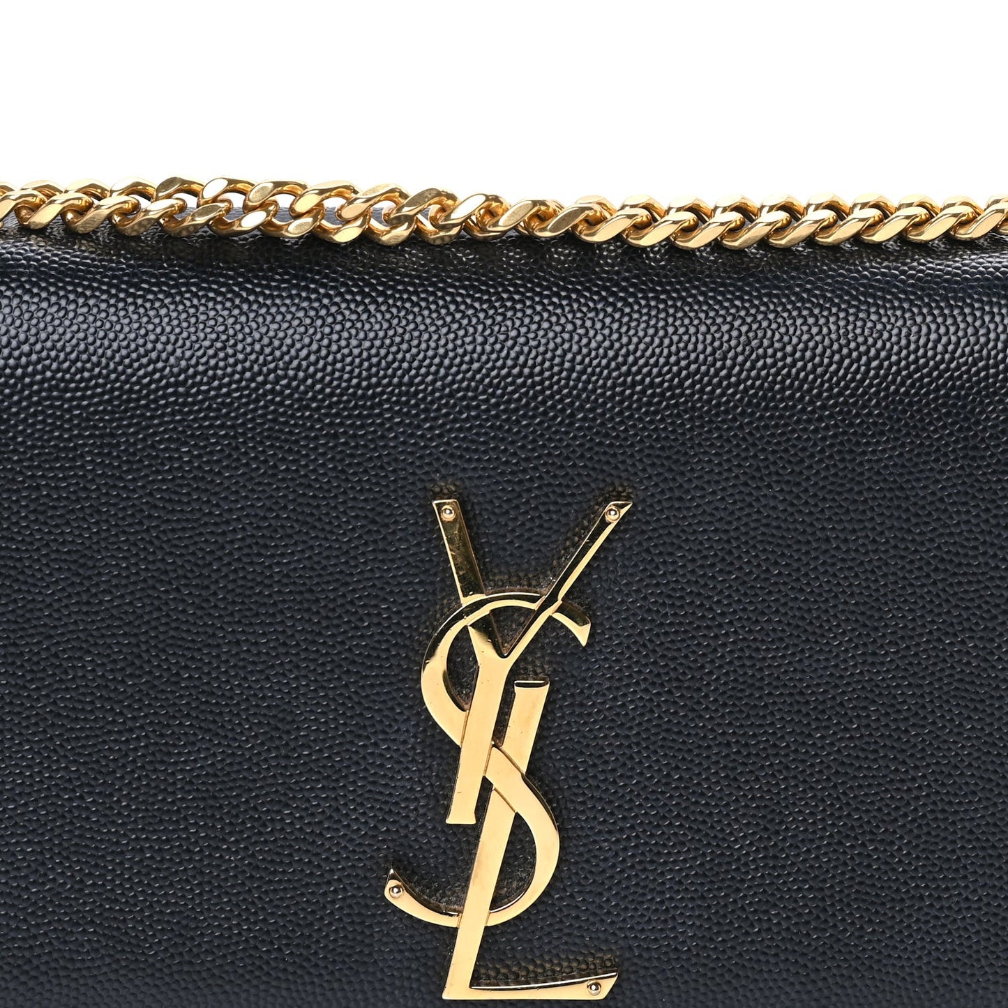 Grain De Poudre Medium Classic Monogram Kate Satchel  Black