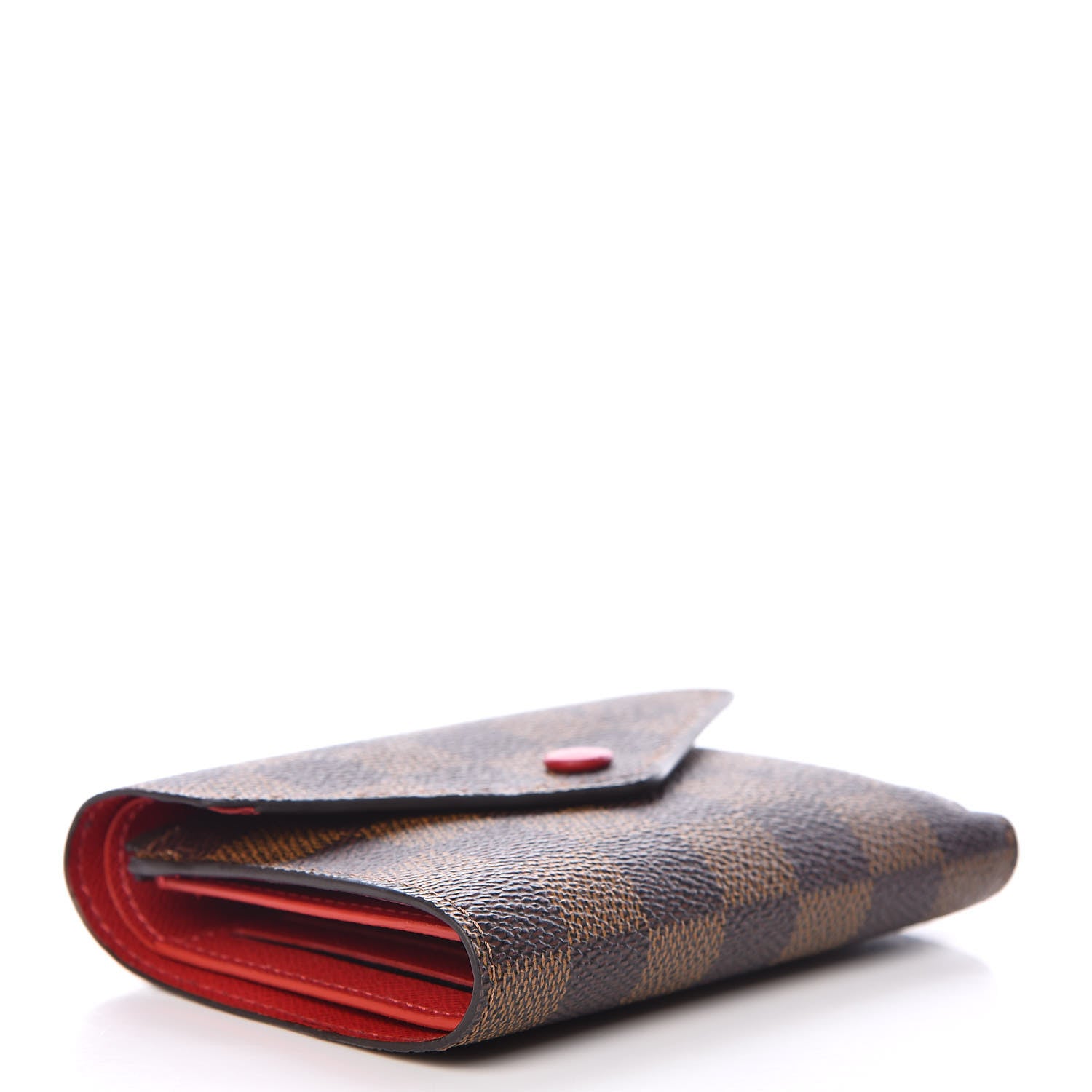 Louis Vuitton Damier Ebene Victorine Wallet Red 4 of 7