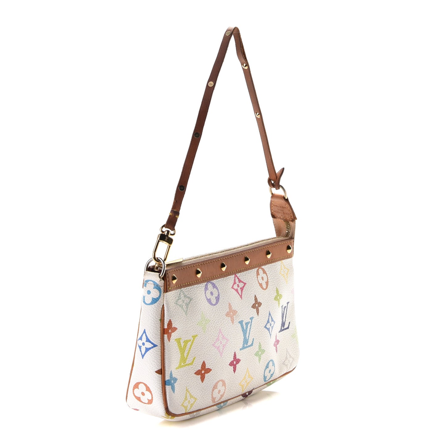 Monogram Multicolor Pochette Accessories White