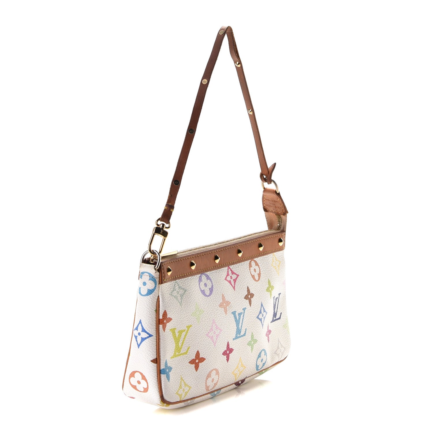 Louis Vuitton Monogram Multicolor Pochette Accessories White 2 of 6