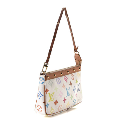 Louis Vuitton Monogram Multicolor Pochette Accessories White 2 of 6
