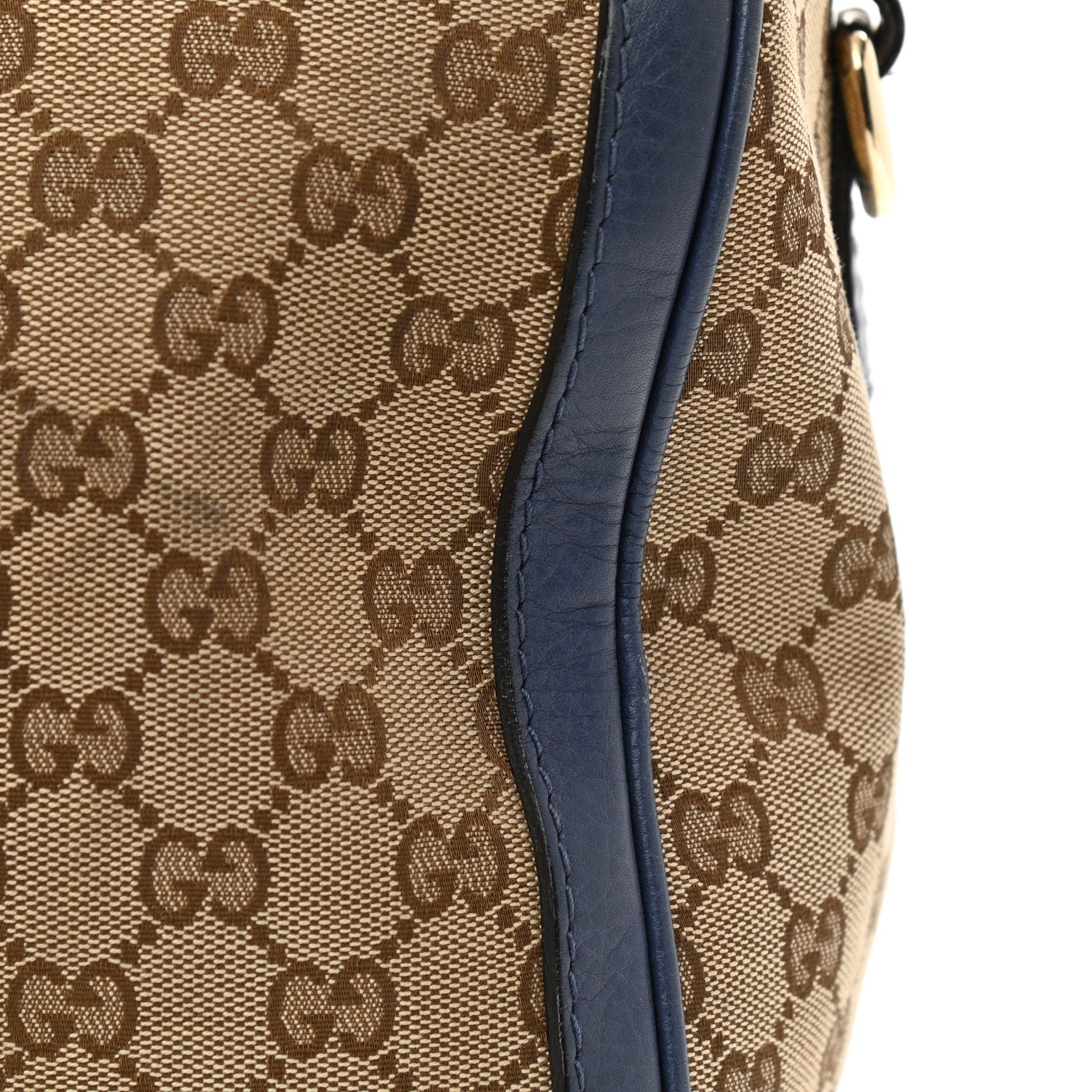 Gucci Monogram Vintage Web Medium Boston Blue 13 of 16