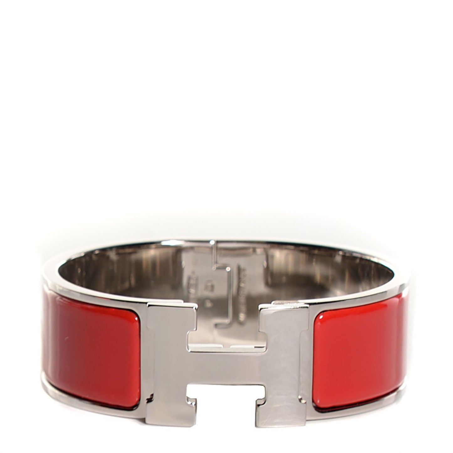 Enamel Wide Clic Clac H Bracelet PM Rouge Vif