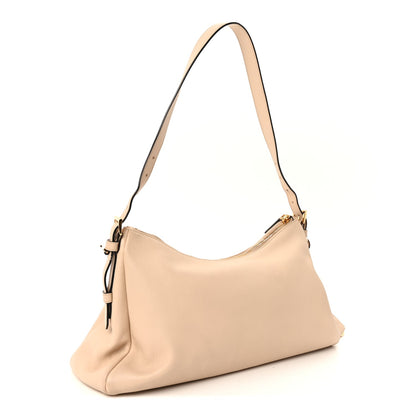 Prada Soft Calfskin Large Aimée Shoulder Bag  Travertine 2 of 8