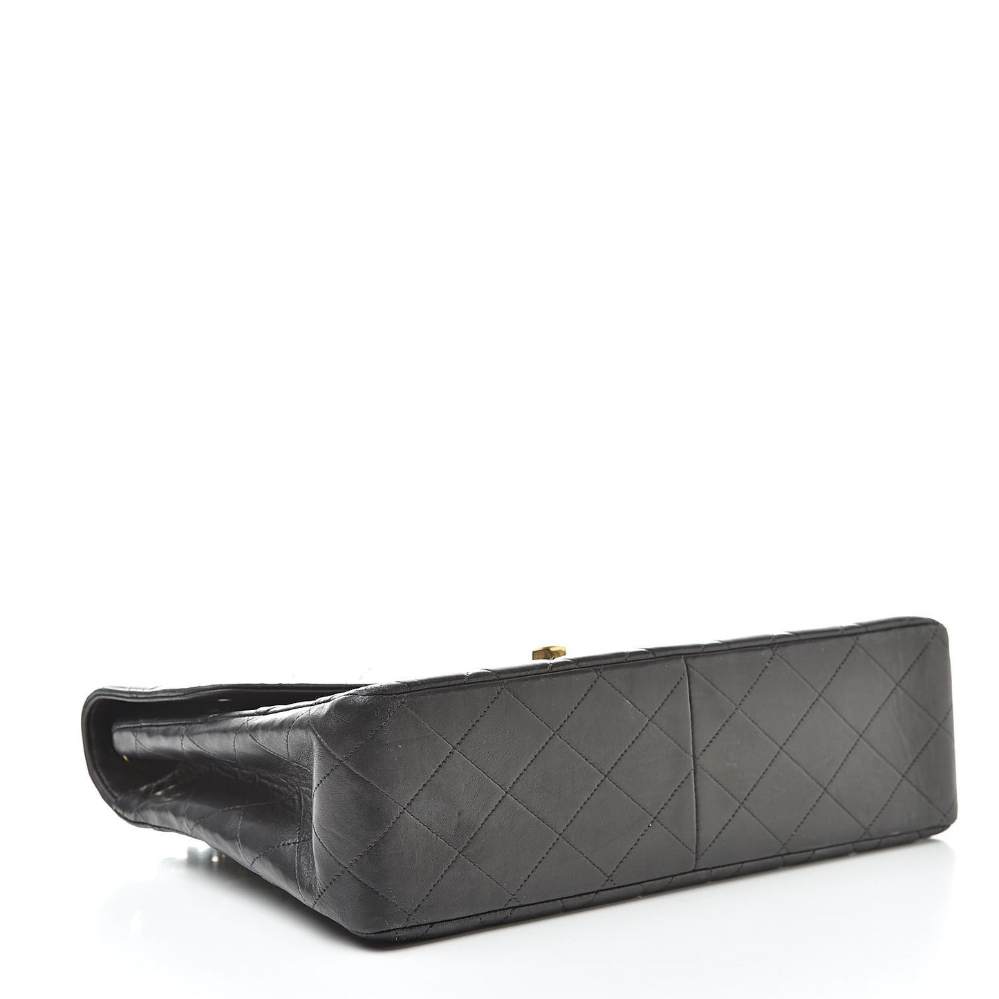 Lambskin Quilted XL Jumbo Single Flap Black
